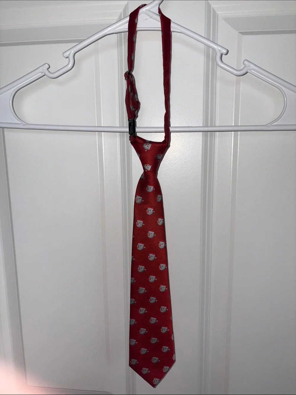 Kids Adjustable Red Patterned Tie